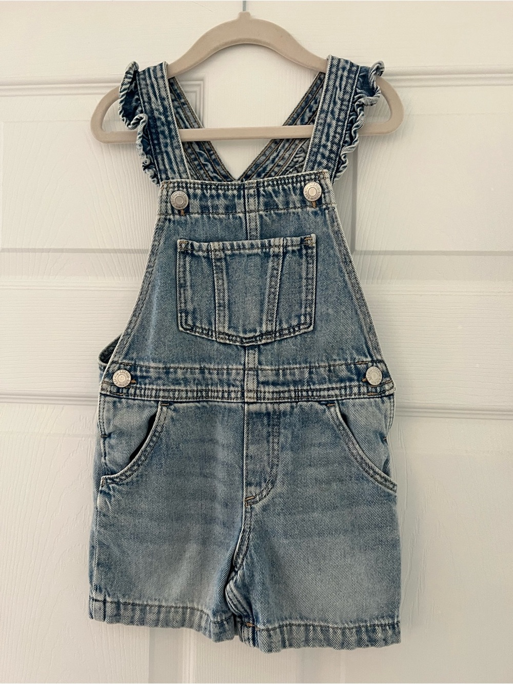 H&M denim overall shorts girl 4T